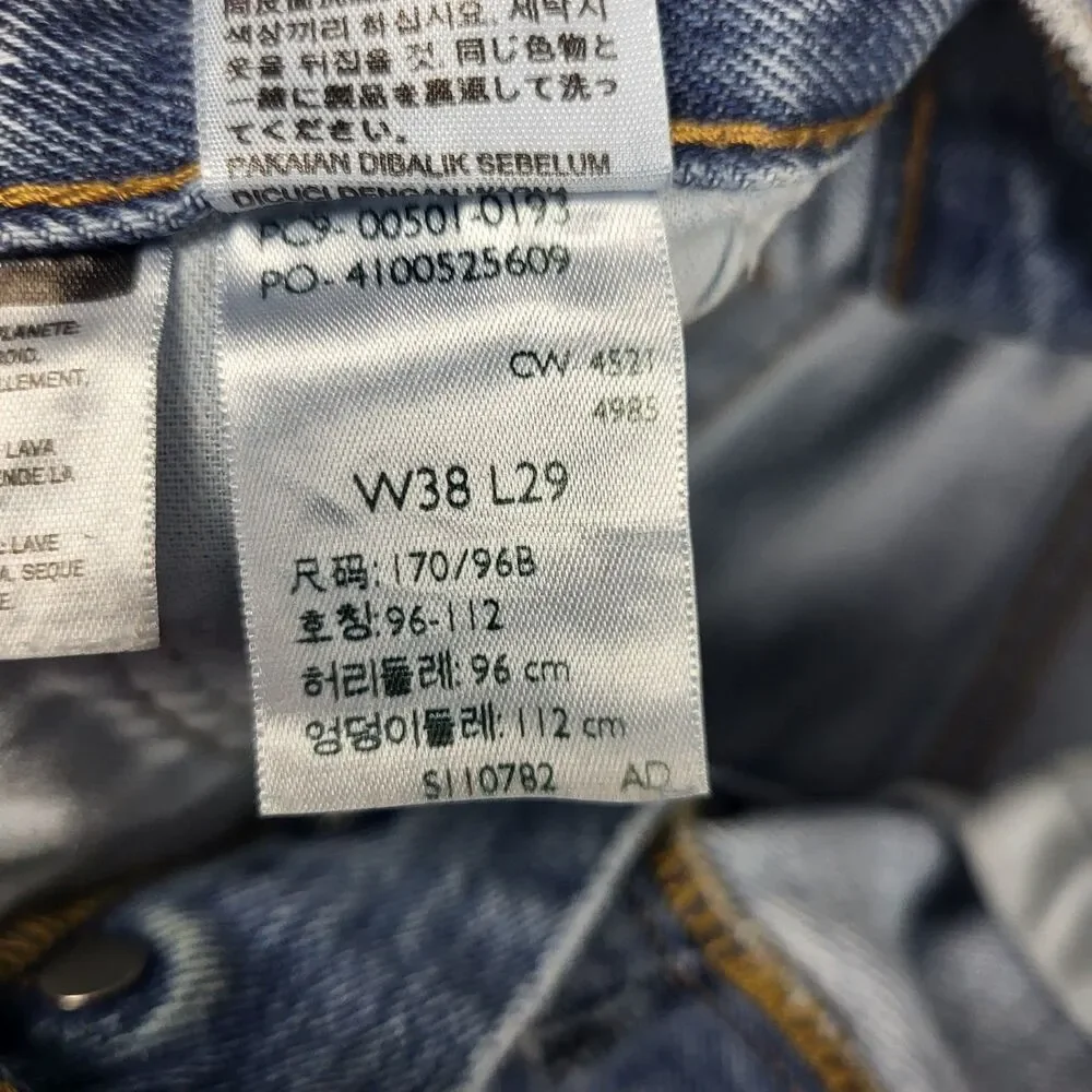 Levi's 501 Jeans Straight Leg Button Fly 38X29